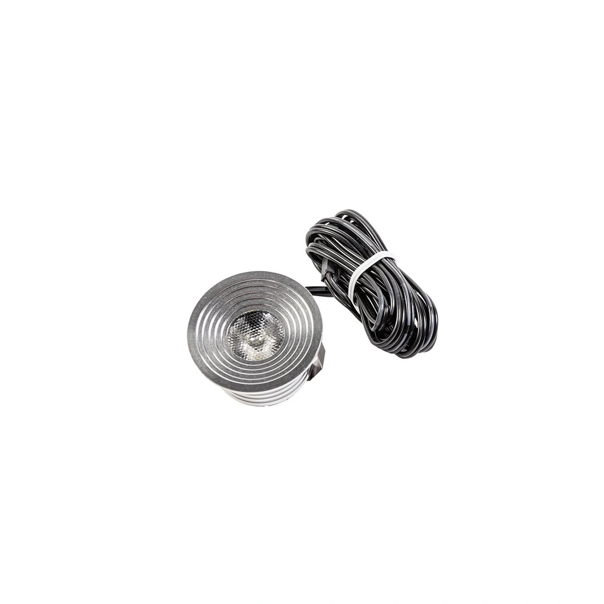 oprawa punktowa LED MACARIO 3W 210lm, aluminium, biały ciepły [wpuszczana, z przewodem 1,5m i złączką]