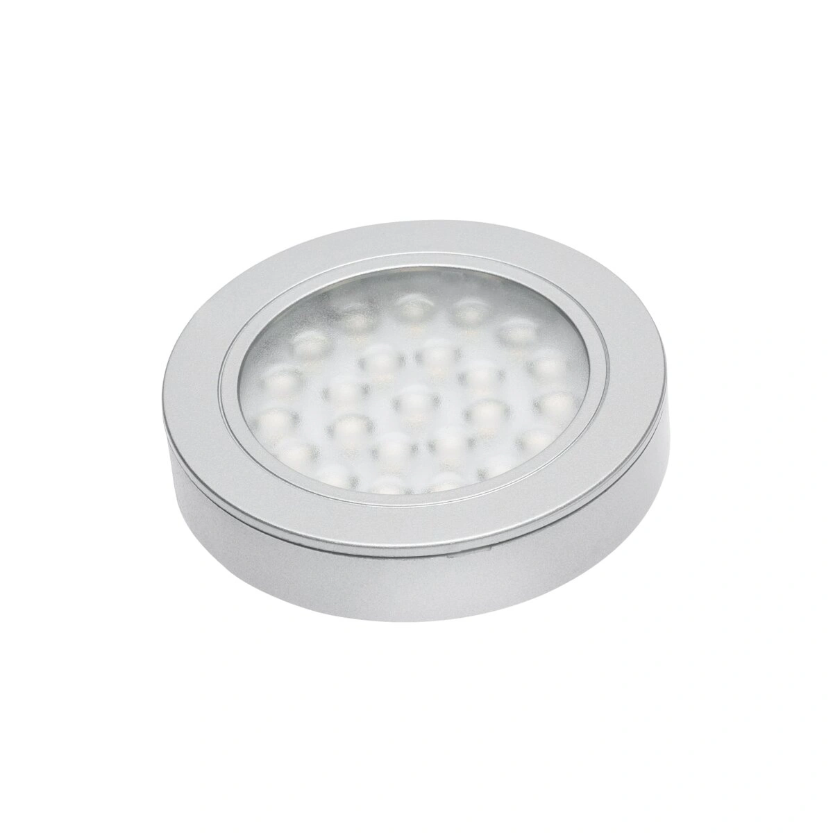 oprawa LED VASCO 1,7W 150lm, srebrny, biały neutralny [wpuszczana z dystansem z przewodem 2m]