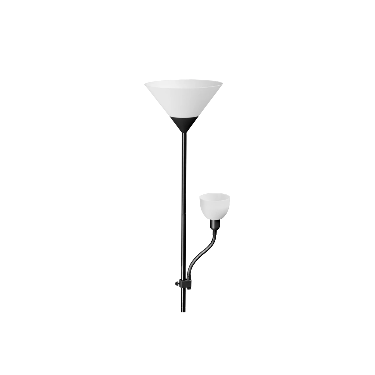 lampa podłogowa BENFICA 2 1xE27 max.60W+1xE14 max.40W, czarny