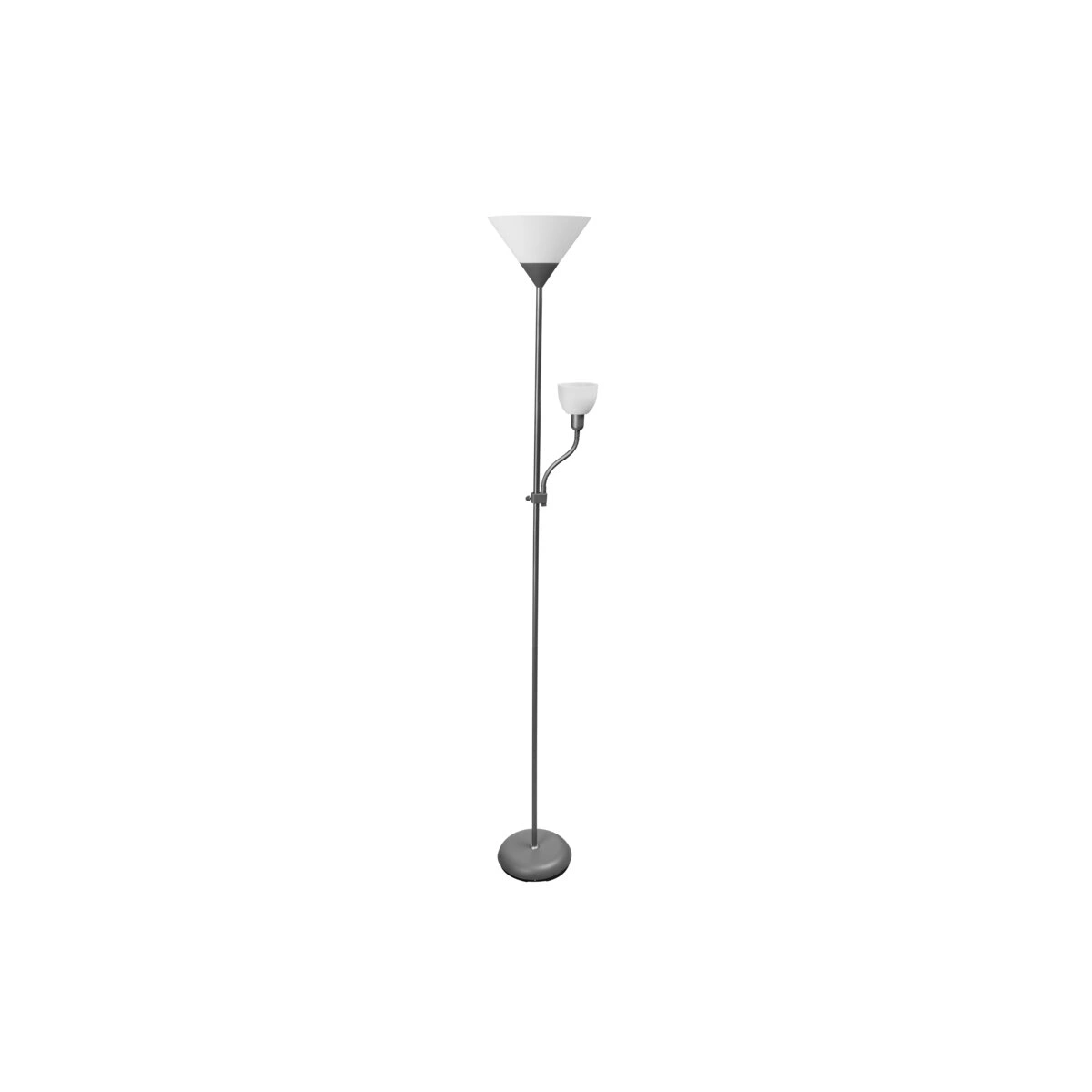 lampa podłogowa BENFICA 2 1xE27 max.60W+1xE14 max.40W, szary