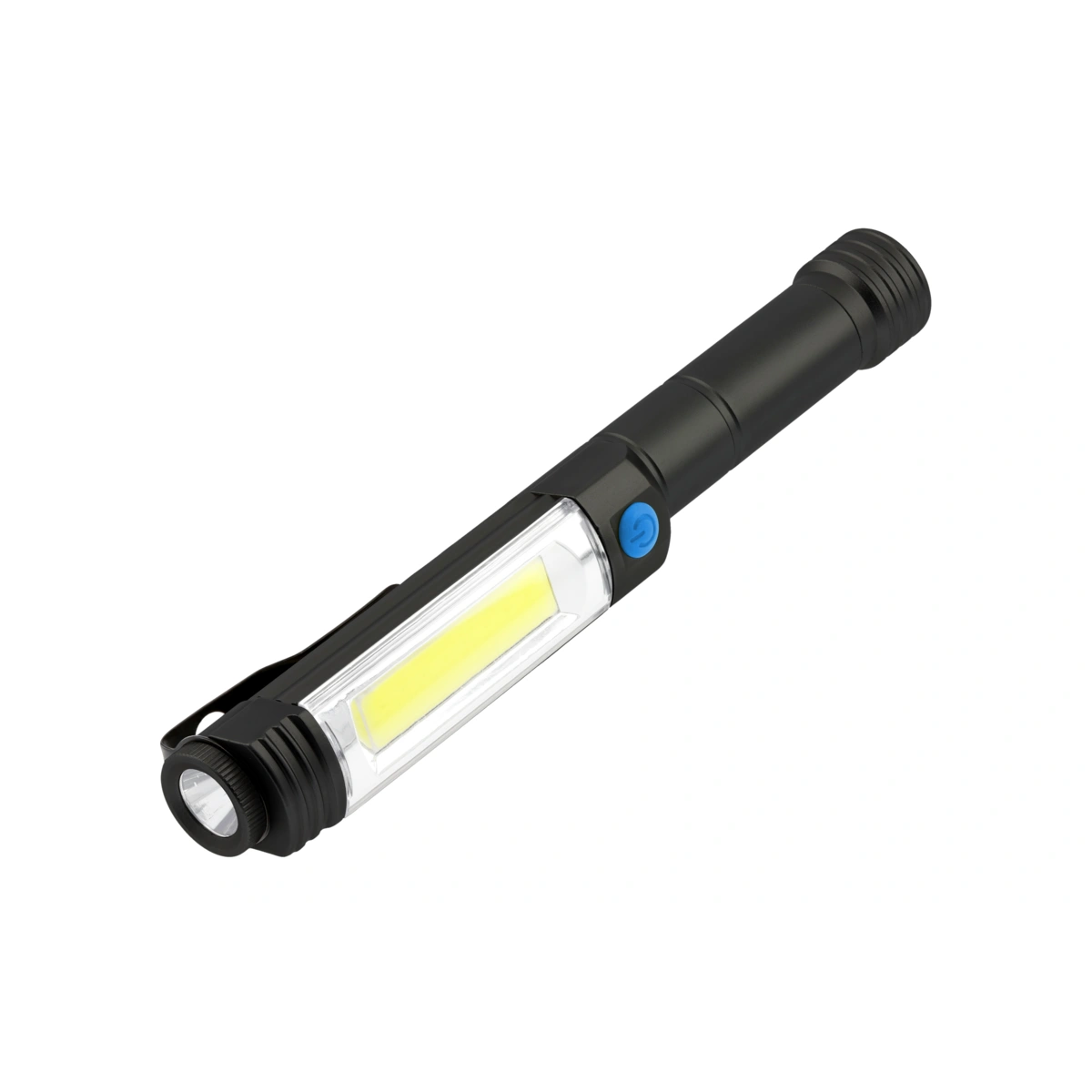 Latarka LED 6W 400lm IP44, czarny, biały zimny [zasilanie 1xAA]