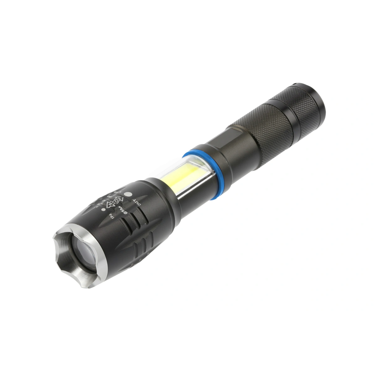 Latarka LED 8W 800lm IP44, czarny, biały zimny [zasilanie 1xAAA]