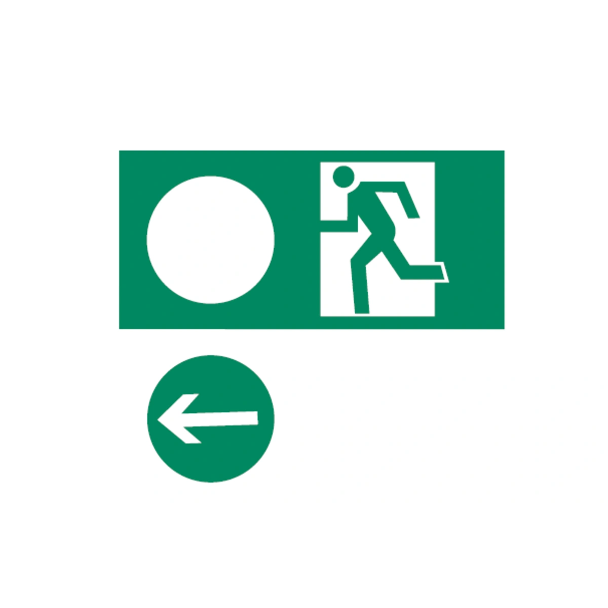 Piktogram WYJŚCIE EWAKUACYJNE UNIWERSALNE, lewy [100x300]
