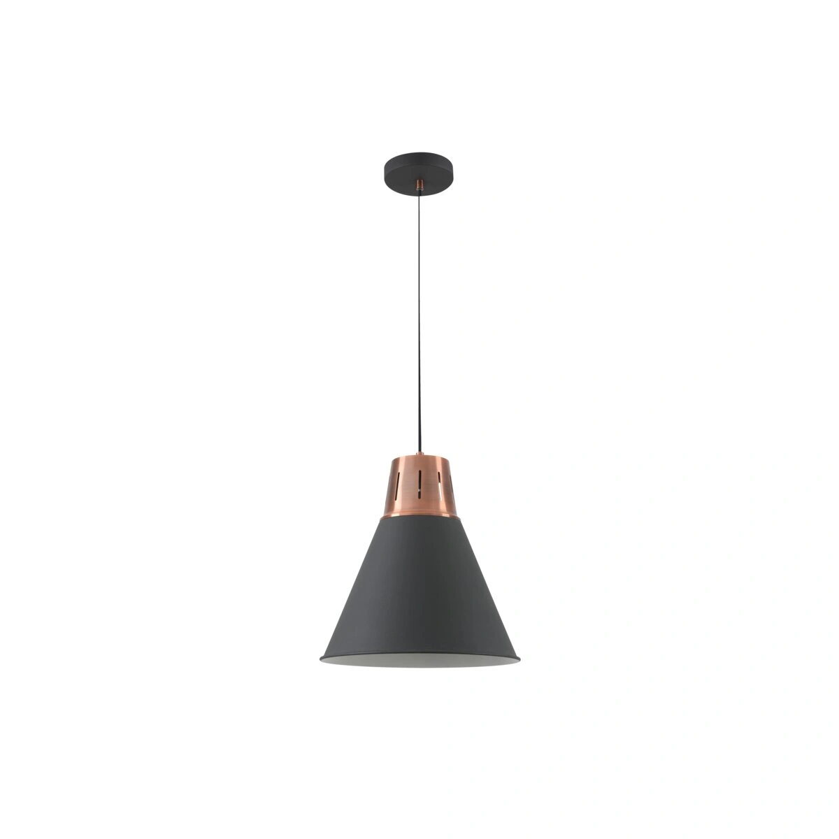 oprawa sufitowa GIANNI L 1xE27, czarno-złoty [średnica 32cm] GTV DECOR