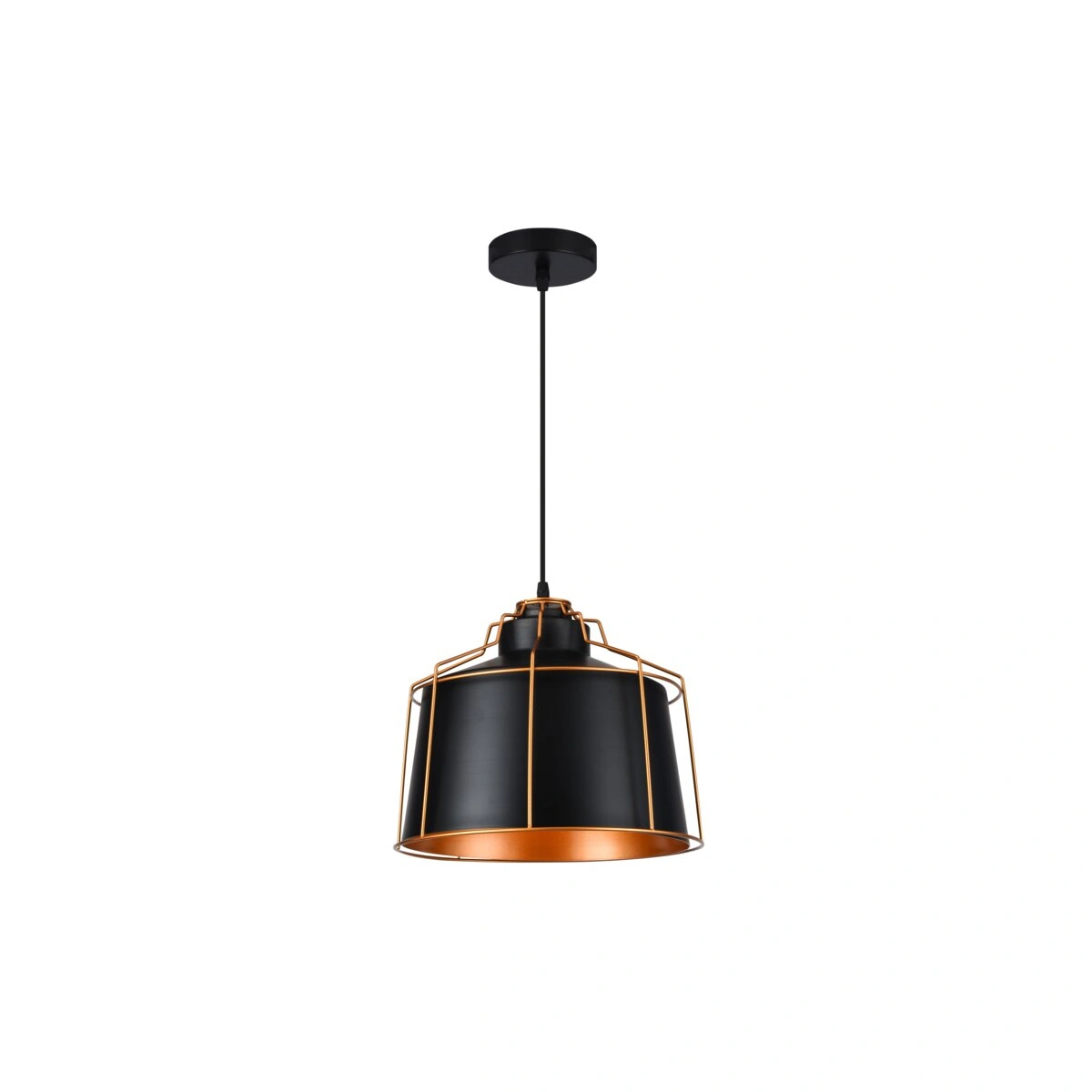 oprawa sufitowa GOA 1xE27, czarno-złoty GTV DECOR