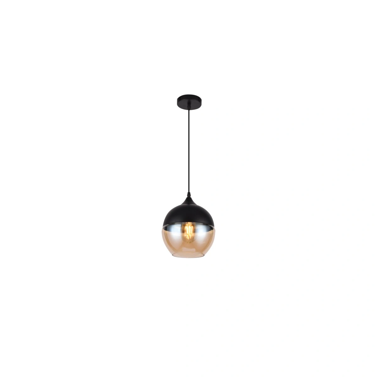 oprawa sufitowa LENDER 1xE27, czarny [średnica 20cm] GTV DECOR
