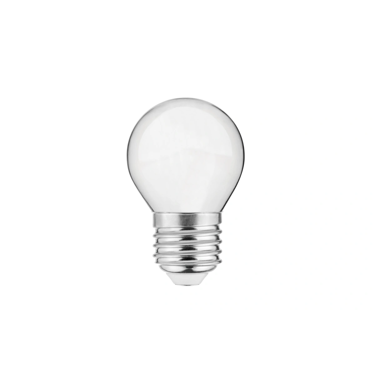 żarówka LED E27 4W 420lm kulka, neutralny MLECZNA Z FILAMENTEM