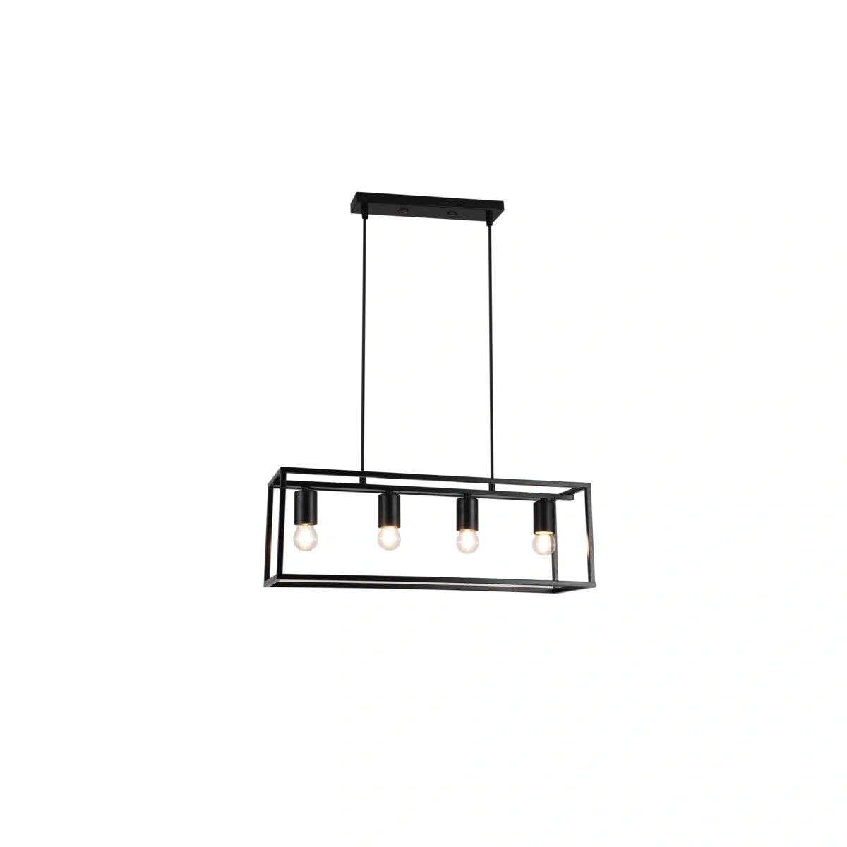oprawa SUFITOWA DIU4, 3635, AC220-240V, 50/60Hz, 4*E27, IP20, 60cmX18cmX20cm, POCZWÓRNA, CZARNA