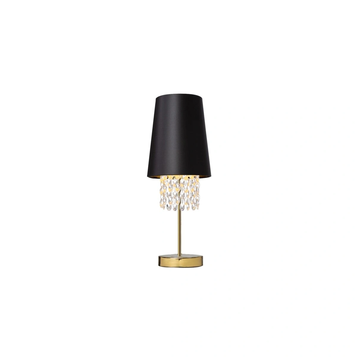 oprawa stołowa NESTO 3 1*E27 max.40W, 6090, AC220-240V, 50/60Hz, śr. 20 cm, czarno/złota