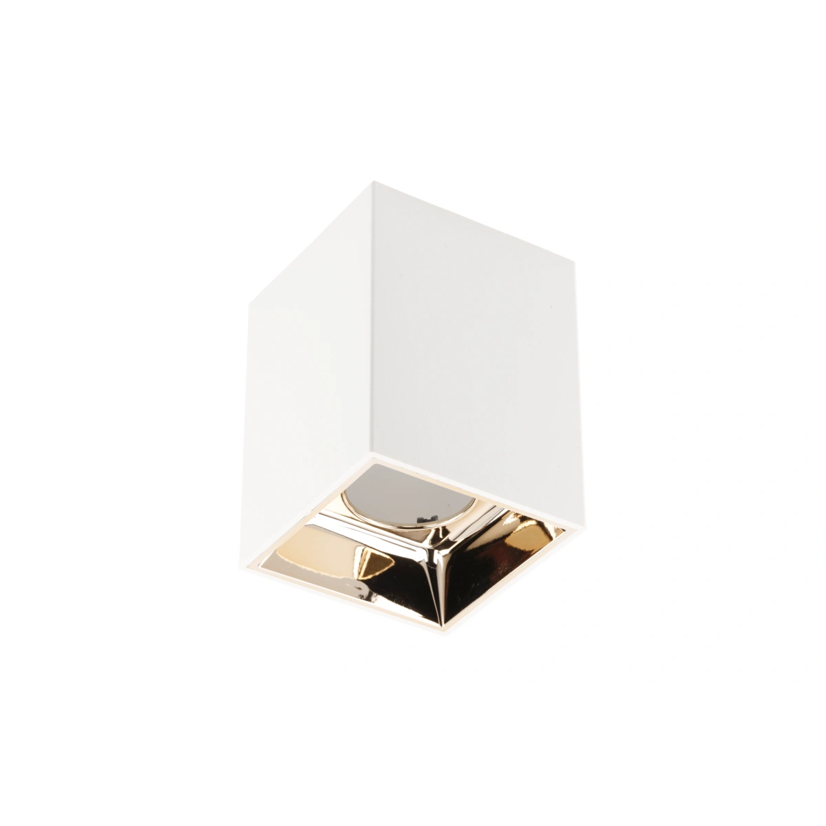 oprawa sufitowa max 20W ARIES, PC, 77x100mm, IP20, kwadratowa, biały/złoty