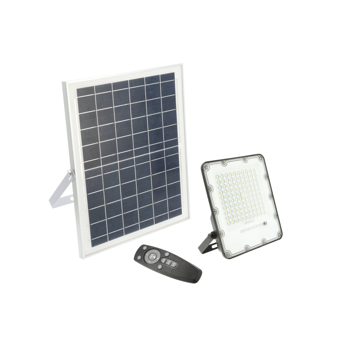 Naświetlacz LED solarny 50W, 500lm, BRAVOS, SOLAR PANEL, 6400K, IP65, 120°, pilot, 3y