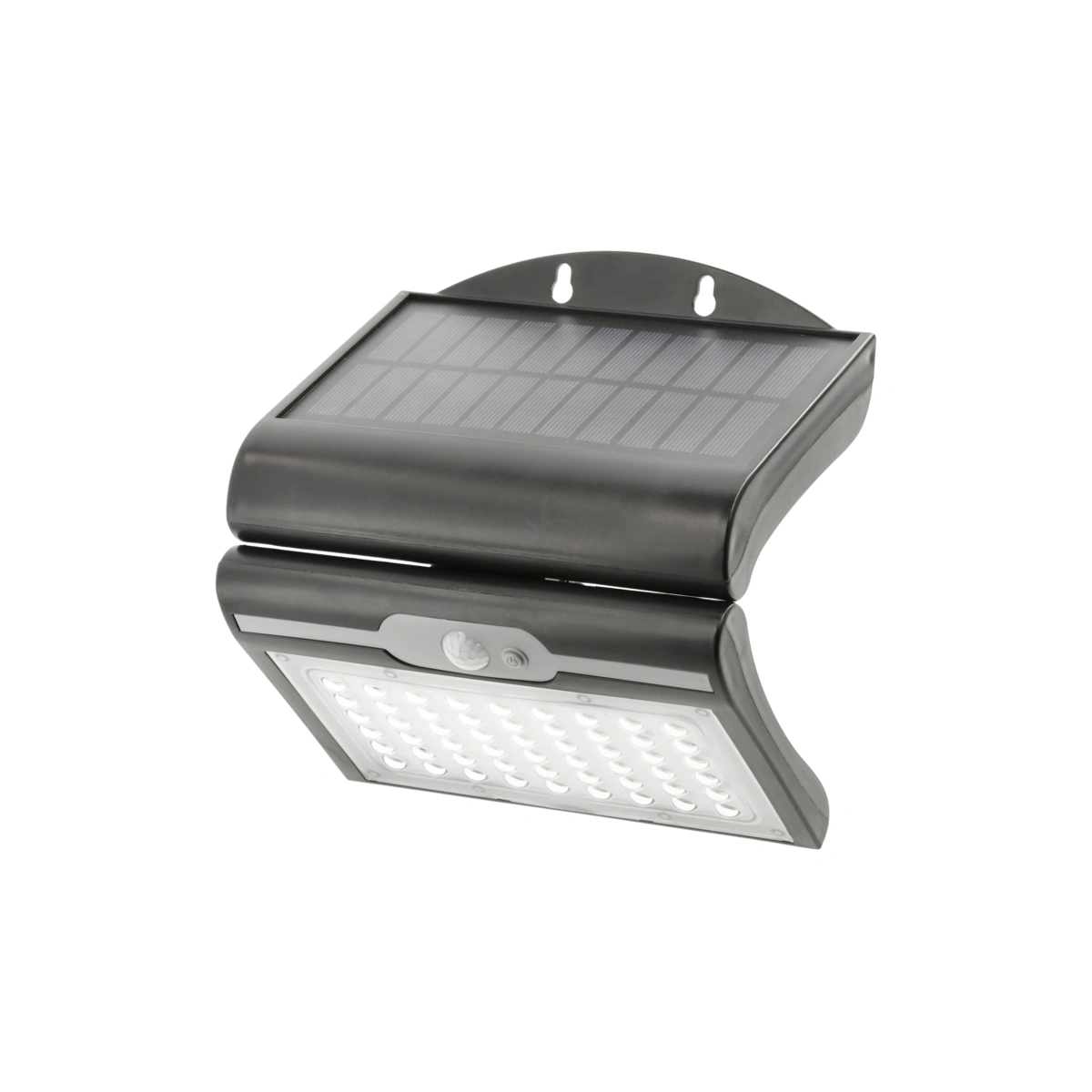 oprawa elewacyjna 50W 300lm, RAMOS solarna z czujnikiem ruchu/zmierzchu, 3,7V 1800mAh, IP44, 6400K, czarna