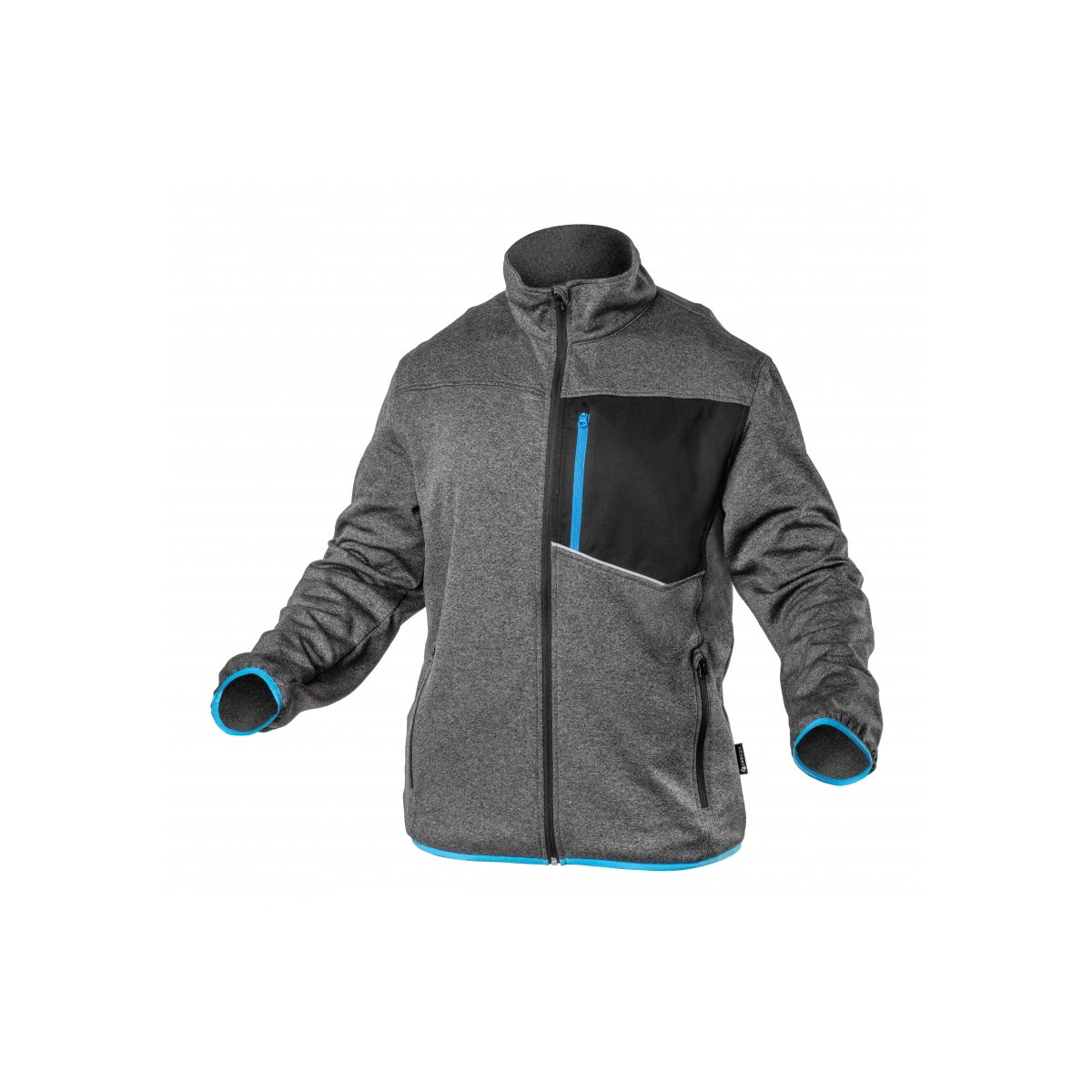 NISTER  bluza techniczna szary melanż/niebieska M