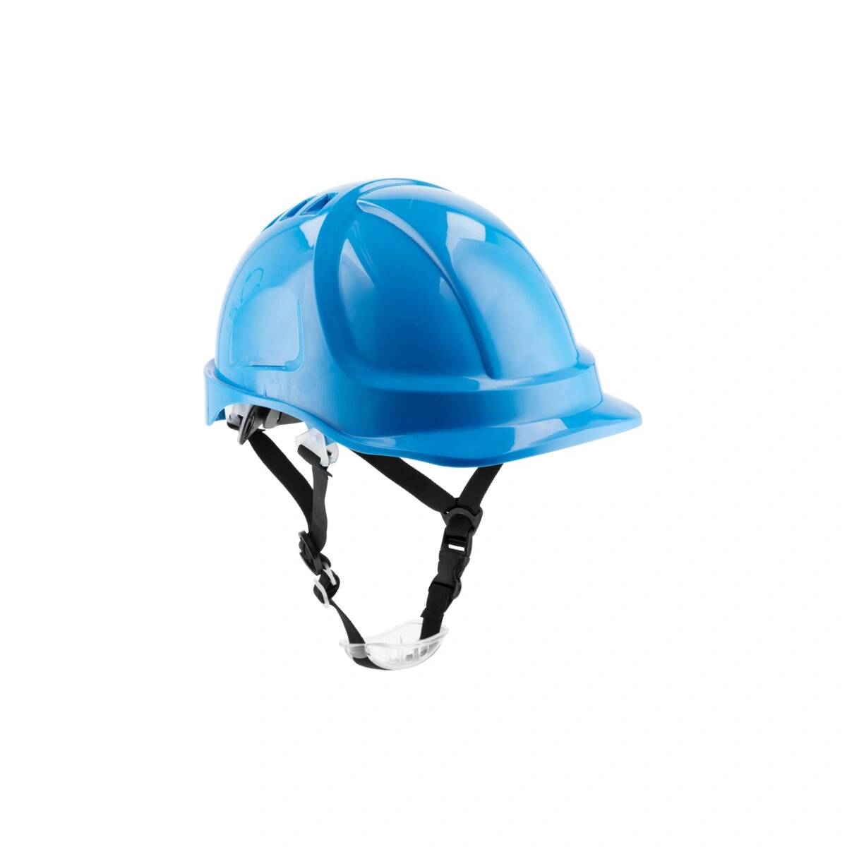 PLONER Kask ochronny 4-punktowy, rozmiar uniwersalny, niebieski