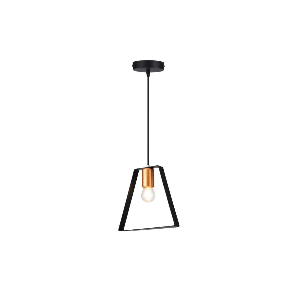 oprawa SUFITOWA OXALIS, 3161, AC220-240V, 50/60Hz, 1*E27, IP20, 22cmX20cm, POJEDYNCZA, CZARNA
