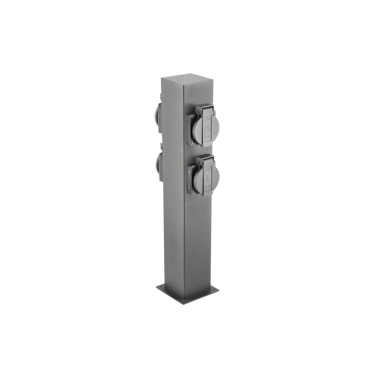 SŁUPEK OGRODOWY LARGO-P 36, IP54, AC220-240V,50-60Hz, 4*gniazdo SCHUKO, max.3500W, SŁUPEK, grafit