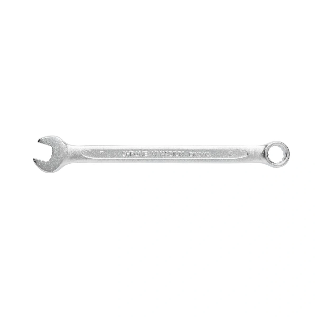Klucz płasko-oczkowy ze stali CrV 7mm, DIN 3113