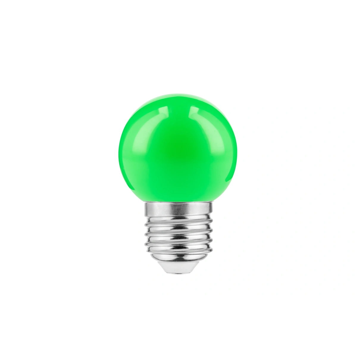 żarówka LED E27 1,0W 50lm B45C, AC220-240V, 270°, GREEN