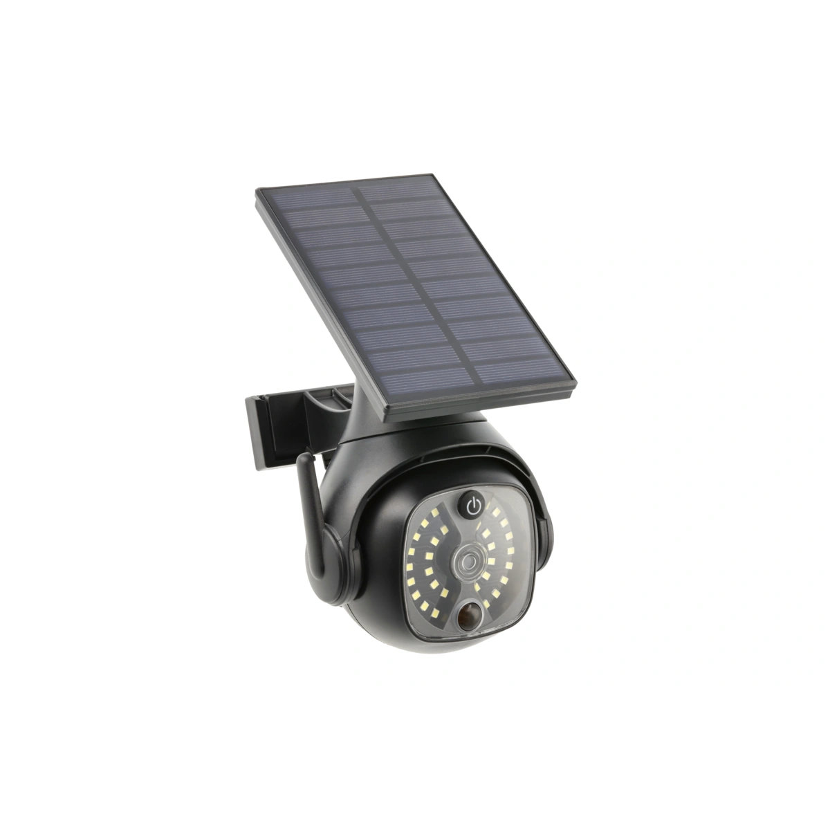 Naświetlacz solarnyz czujnikiem ruchu i zmierzchu GUARDOS, LED, 300lm, 6400K, 1200mAh, IP65, atrapa kamery