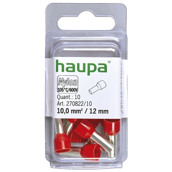 HTI - 10/12 końc. tulejkowa izol. czerwa 10szt