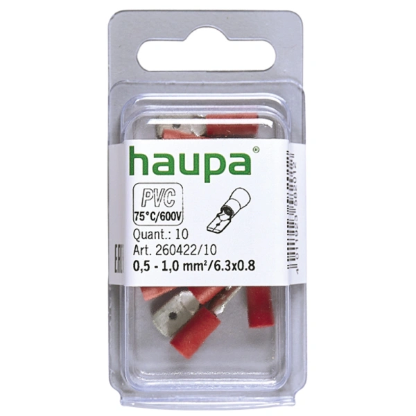 Wsuwka izol. 0.5-1.0/6,3x0,8 PVC (opak. 10 szt.)