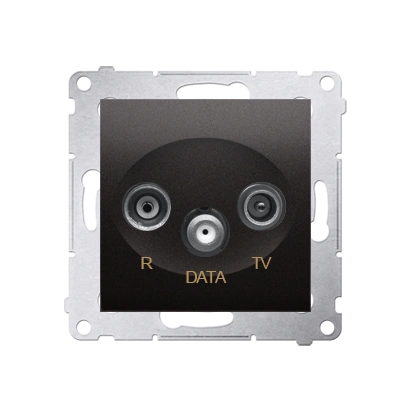 Simon 54 gniazdo antenowe R-TV-DATA tłum.:10dB, antracyt [10]