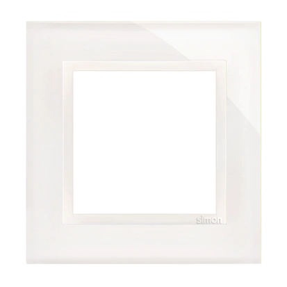 Simon 54 NATURE ramka 1-krotna szklana, biała perła [10]