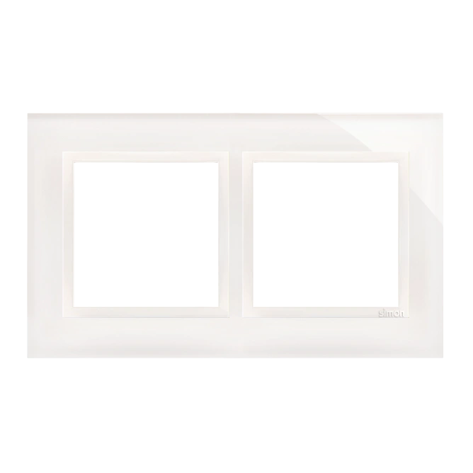 Simon 54 NATURE ramka 2-krotna szklana, biała perła [5]