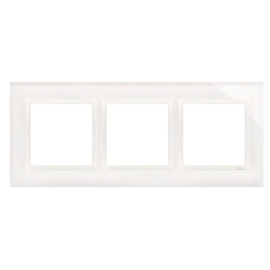 SIMON 54 NATURE Ramka 3-krotna szklana, biała perła [5]