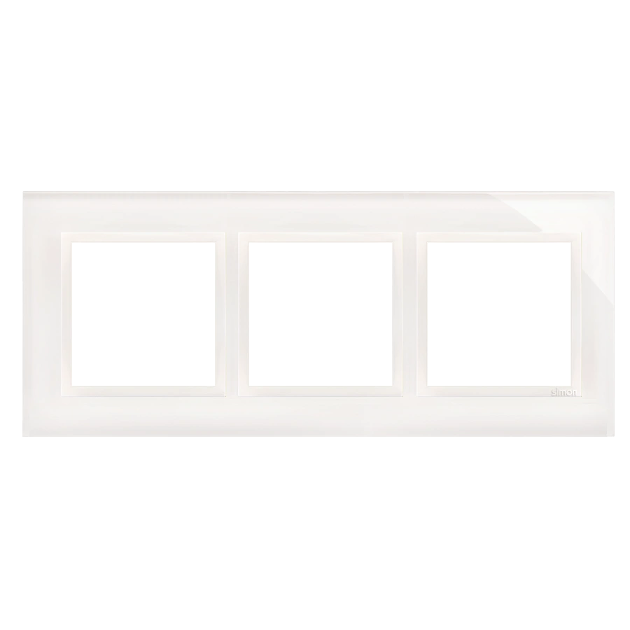 Simon 54 NATURE ramka 3-krotna szklana, biała perła [5]