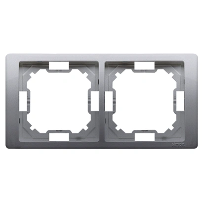 BASIC NEOS Ramka 2-krotna, stal inox [25]