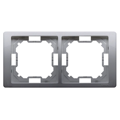 BASIC NEOS ramka 2-krotna, stal inox [25]