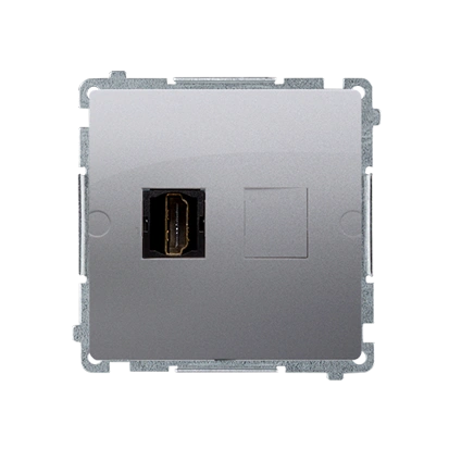 BASIC MODUŁ gniazdo HDMI pojedyncze, srebrny mat [10]