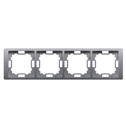 BASIC NEOS ramka 4-krotna, stal inox [20]