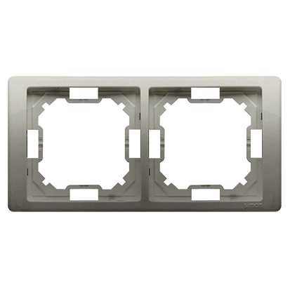 BASIC NEOS ramka 2-krotna, satynowy met. [25]