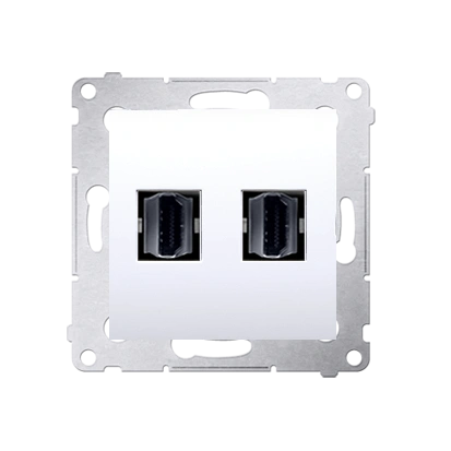 Simon 54 gniazdo HDMI podwójne, białe [10]