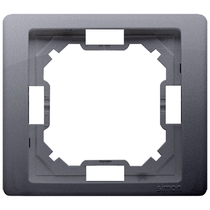BASIC NEOS ramka 1-krotna, srebrny mat [40]