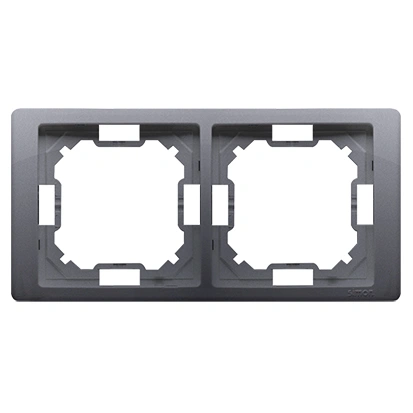 BASIC NEOS Ramka 2-krotna, srebrny mat [25]