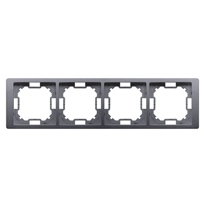 BASIC NEOS Ramka 4-krotna, srebrny mat [20]