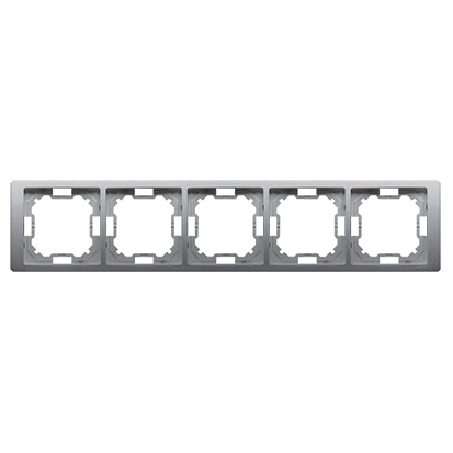 BASIC NEOS Ramka 5-krotna, stal inox [20]
