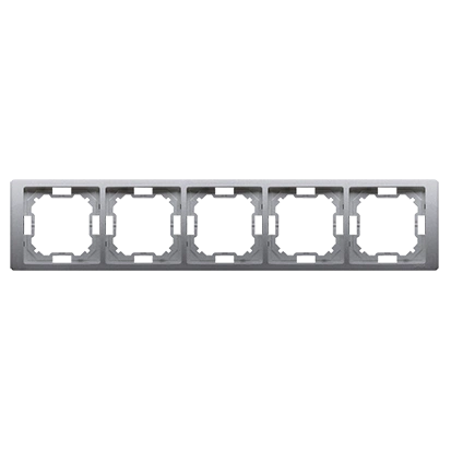 BASIC NEOS ramka 5-krotna, stal inox [20]