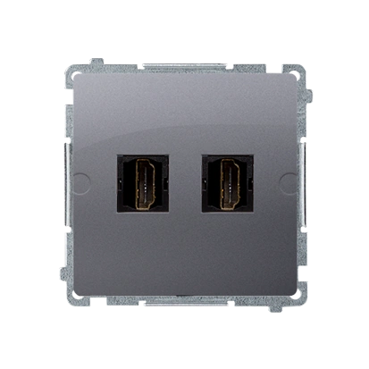 BASIC MODUŁ gniazdo HDMI podwójne, stal inox [10]