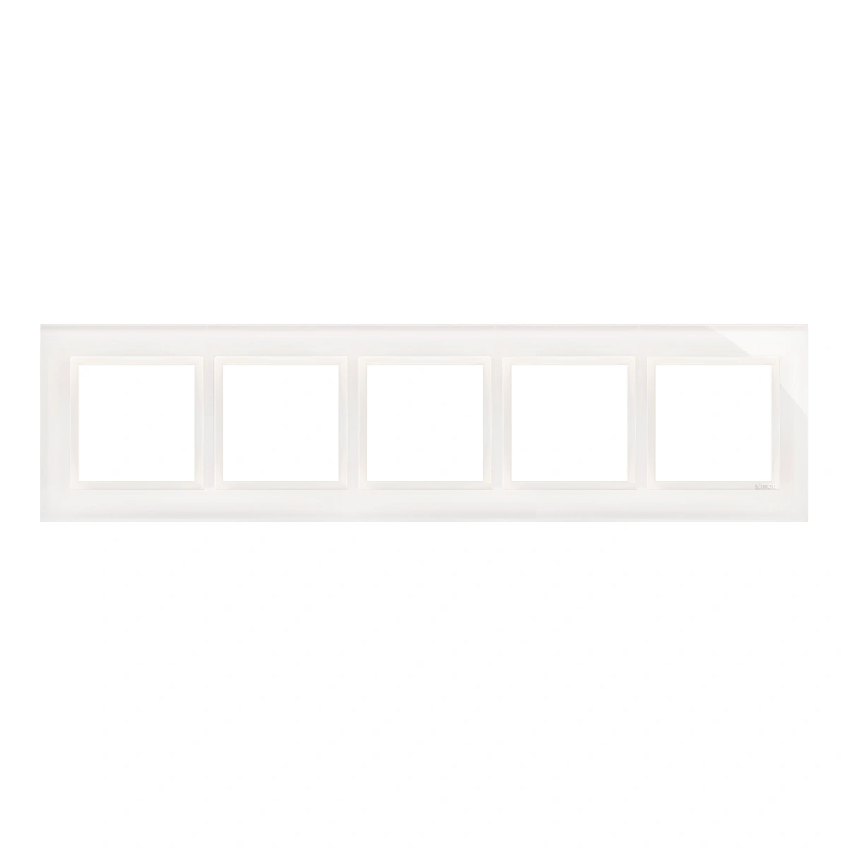 SIMON 54 NATURE Ramka 5-krotna szklana, biała perła [5]