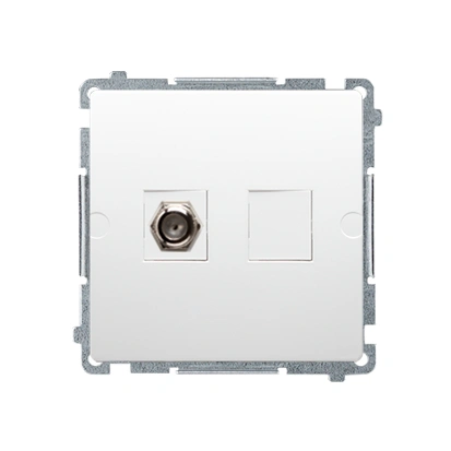 BASIC MODUŁ Gniazdo antenowe typu "F" pojedyncze, biały [10]