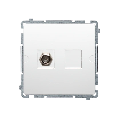 BASIC MODUŁ gniazdo antenowe typu F" pojedyncze, biały [10]"