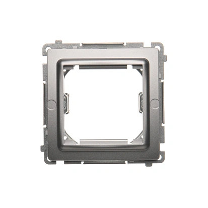 BASIC MODUŁ Adapter (przejściówka) na osprzęt standardu 45×45mm, mocowanie na wkręty i łapki, srebrny mat [10]