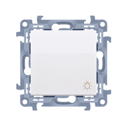 SIMON 10 Przycisk pojedynczy zwierny światło" 10 AX, zaciski śrubowe, biały [10] [wycofane --> zamiennik: CS1C.01/11]"