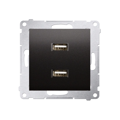 Simon 54 Ładowarka USB podwójna 2.1 A, 5V DC, 230V, antracyt [10]