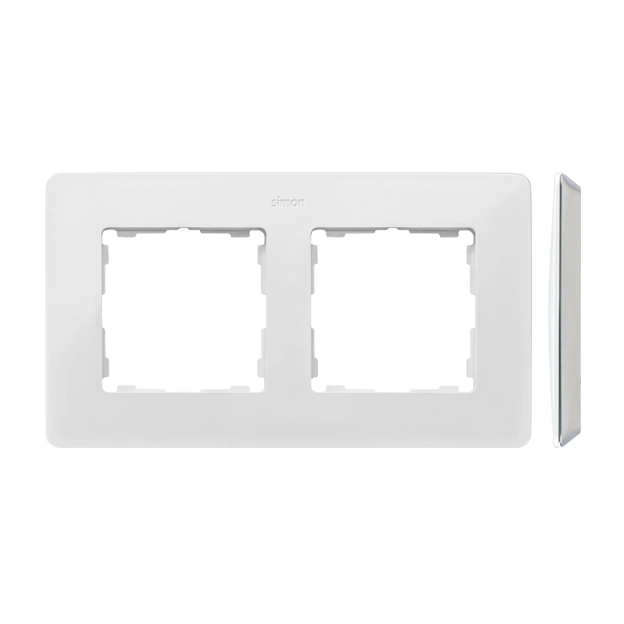 SIMON 82 Detail ORIGINAL-mono Ramka 2-krotna, biały/podstawa szary [10]