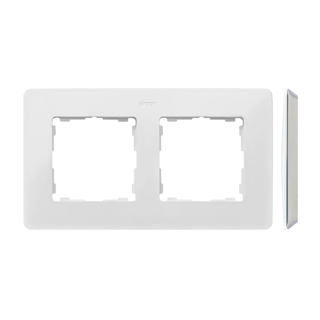 SIMON 82 Detail ORIGINAL-mono ramka 2-krotna, biały/podstawa szary [10]